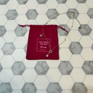 Mary Kay Gold Necklace with Star and Key Charms